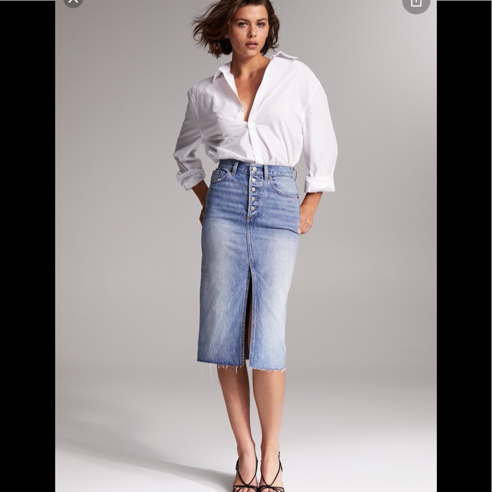 Midi denim skirt